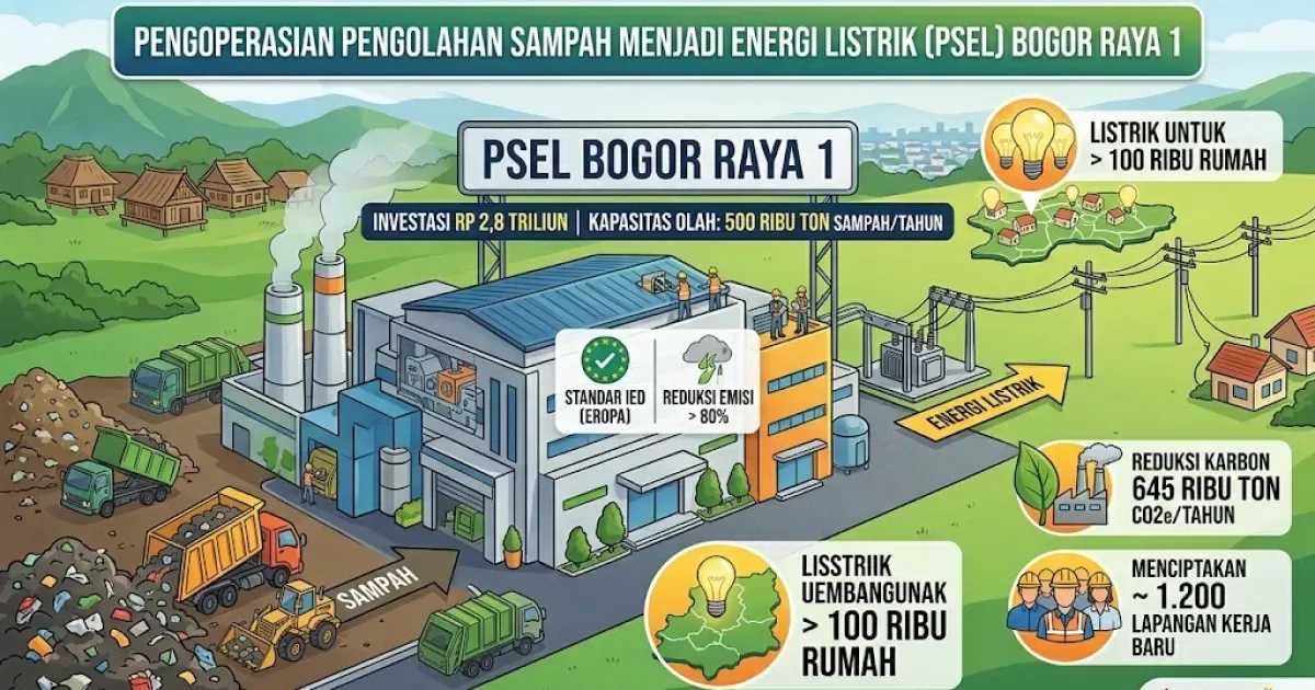 Sampah Jadi Listrik, PSEL Bogor Raya Buka Harapan Baru